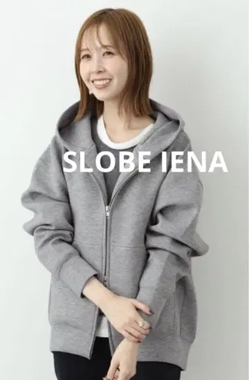 컨디션 최상 슬로브 이에나 볼륨 집업 후디 그레이
