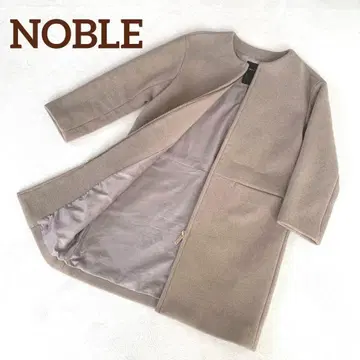 새상품급 [ NOBLE ] W/NyZip 노카라 코트 캐시미어 혼방 36
