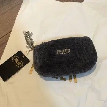 FEILER 그레이 코듀로이 파우치