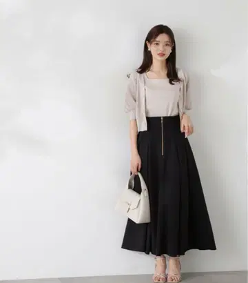 프로포션 코르셋풍 플레어 스커트