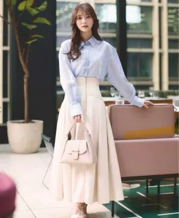 프로포션 코르셋풍 플레어 스커트