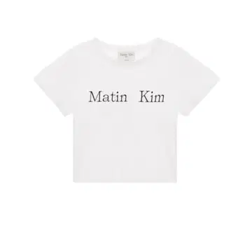Martin Kim 로고 크롭탑T셔츠 화이트