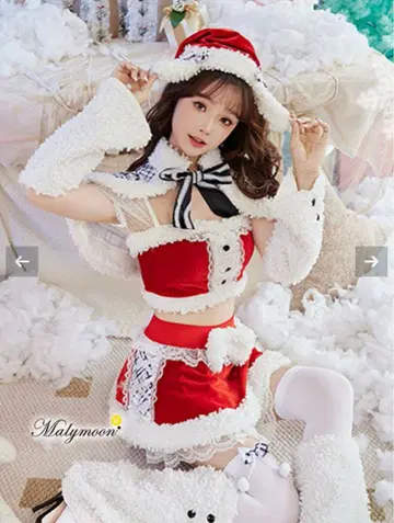 Malymoon 마리문 눈 토끼 빨간 산타 [레드]