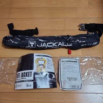 [미사용에 가까움] JACKALL 자동 팽창 구명 조끼 JF06