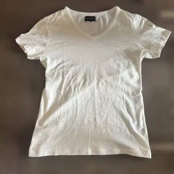 EMPORIO ARMANI 화이트 V넥 T셔츠