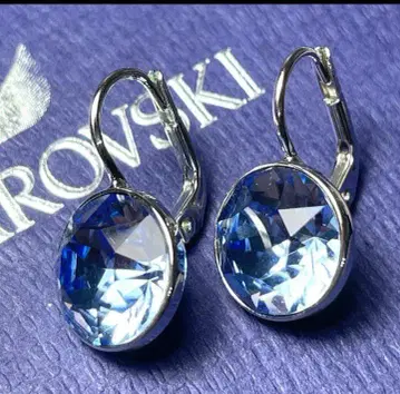 Swarovski 파랑 크리스탈 귀걸이