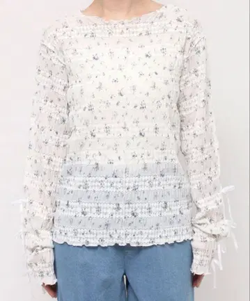 merry jenny 메리제니 floral print 레이스 tops