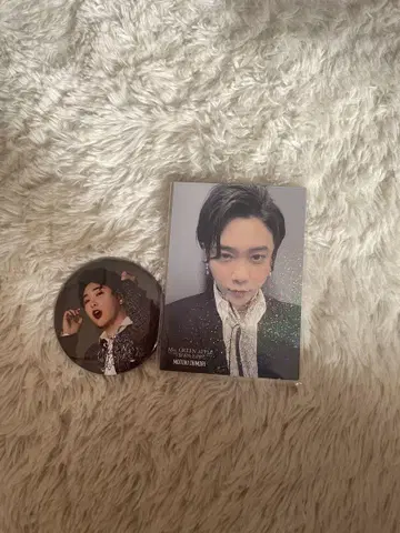 오오모리 모토키 레어 트레이딩 카드 캔뱃지 2점 세트 판매