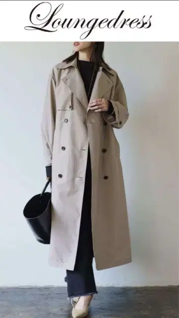 라운지 드레스 베이지 트렌치코트