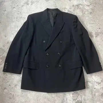 컨디션 최상 울 90s 더블 브레스트 테일러드 자켓 블랙