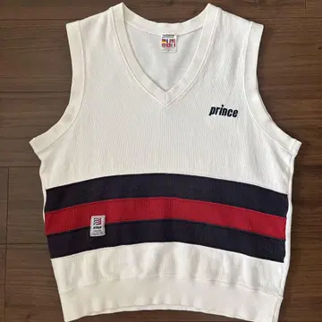 빈티지 Prince V넥 베스트 80s 보더 구제 의류