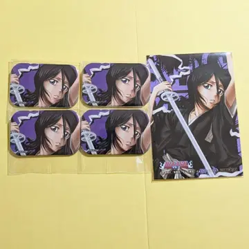 BLEACH 스퀘어 배지 컬렉션 쿠키 루키아 캔뱃지 4개 2