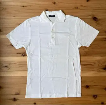BEAMS F 카노코 피케 셔츠 화이트 46