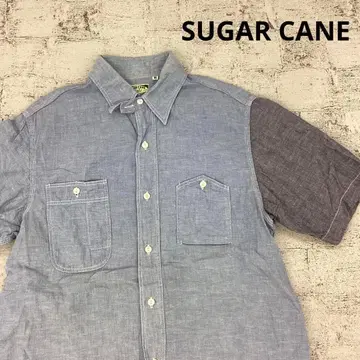 SUGAR CANE 슈가케인 반팔 셔츠 블루 계열 M 아메카지