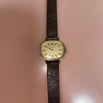 Bulova 아날로그 수동 와인딩 시계 골드/브라운 앤티크