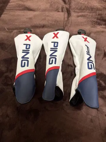 PING 핑 HC-P222 USA HB 화이트 골프헤드커버 3개 세트