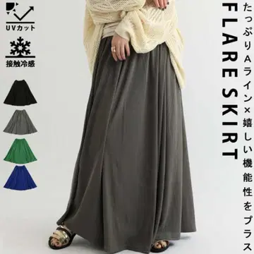 antiqua 리브 플레어 스커트 그레이 새상품급