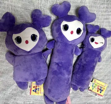 보라색 캐릭터 봉제 인형 3개 세트