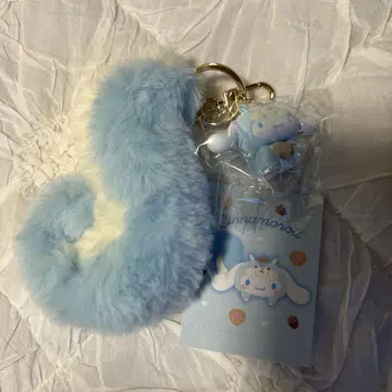 산리오 시나모롤 다람쥐 복슬복슬 키링 스트랩 마스코트