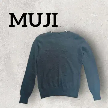 무인양품 MUJI 캐시미어 남성용 니트 긴팔 스웨터 (S) 블랙