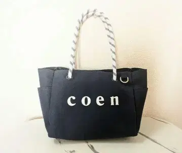 [새상품] 코엔 coen 로고 토트백 네이비