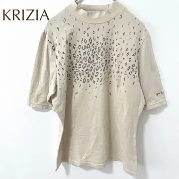 크리치아 레오파드 무늬 반팔 티셔츠 레오파드 무늬 베이지 (M) 로고