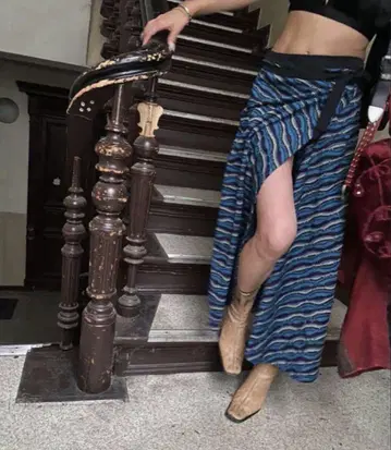 Juemi Hain Jacquard Wrap Skirt