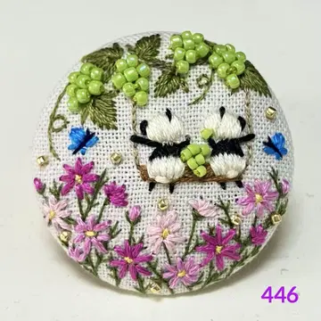 핸드메이드 자수 브로치 no.4461