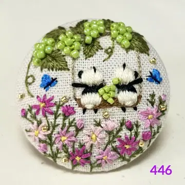 핸드메이드 자수 브로치 no.4462