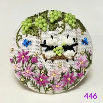핸드메이드 자수 브로치 no.4463