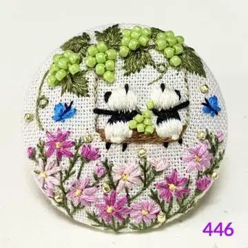 핸드메이드 자수 브로치 no.4465