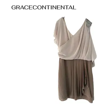 GRACECONTINENTAL 그레이스 콘티넨탈 슬리브리스 비쥬 드레스