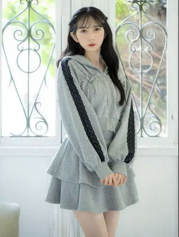 evelyn 쿠쉬뜨 리본 세트 그레이