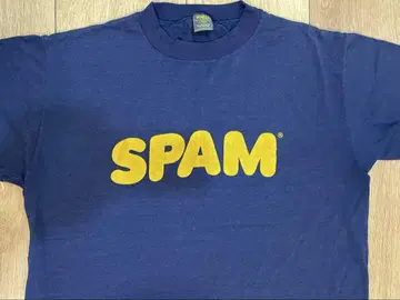 80년대 SPAM 로고 T셔츠 네이비 L사이즈