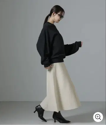 택 포함 새상품 나노 유니버스 총 편직 니트 플레어 스커트 롱 스커트