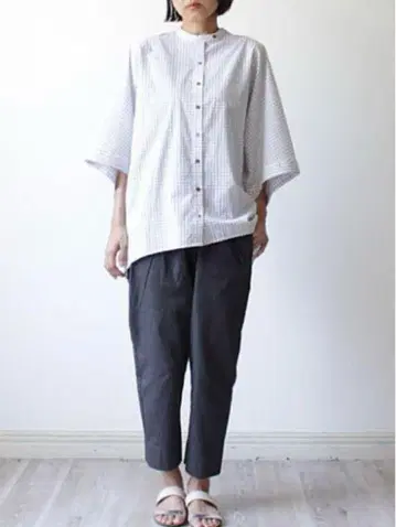 TRAVAIL MANUEL 스트레치 데님 노옴 팬츠 테이퍼드 팬츠