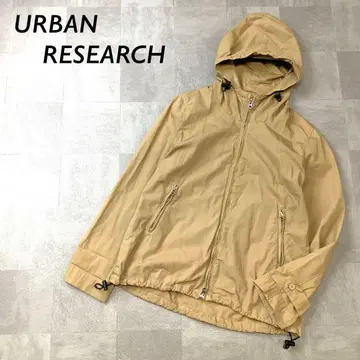 URBAN RESEARCH DOORS 코튼 지퍼 후드티 오커