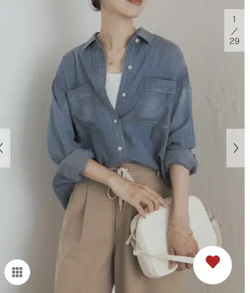 택 포함 새상품 DOORS 시어 데님 셔츠 INDIGO 어반 리서치