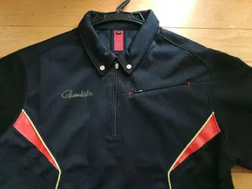 가마가츠 Gamakatsu 피케 셔츠 블랙 빨간색 금