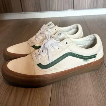 Vans 올드스쿨 PRO 아이보리/화이트/그린 검솔