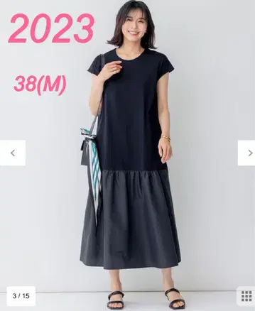 23구 워셔블 수피마 코튼 플레이팅 원피스 38(M)