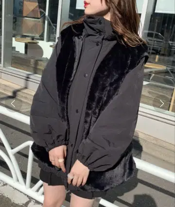 올리브 데 올리브 베스트 포함 멀티 웨이 블루종 스탠드 카라