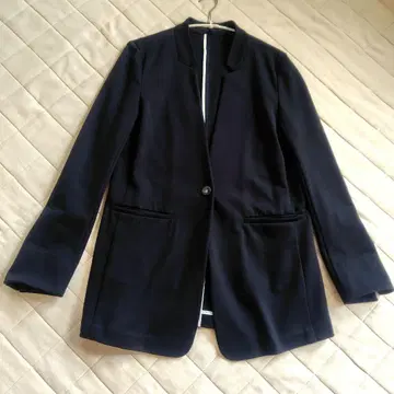 ICB 언이븐 저지 자켓 노카라 자켓 네이비