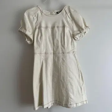 ZARA 스티치 데님 미니 원피스