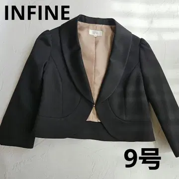 앙피니 (INFINE) 블랙 테일러드 숏 자켓 7부 소매 결혼식