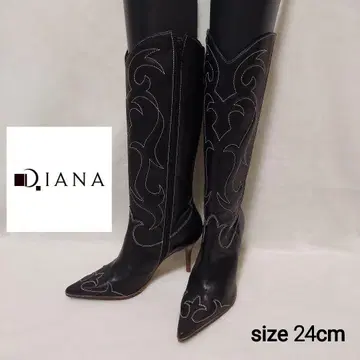 (컨디션 최상) DIANA 천연 가죽 스틸레토 롱 부츠