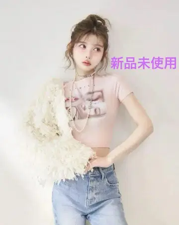 Darich 미사용 새상품 레이디 사진 컴팩트 T셔츠
