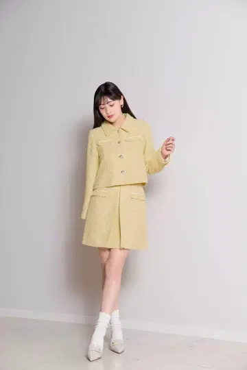Herlipto Shimmer Tweed Skirt