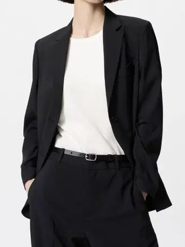 UNIQLO 감동 자켓 릴랙스 핏 테일러드 자켓 블랙