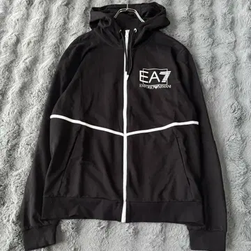 EA7 Emporio Armani 풀 집업 후드티 블랙 M 사이즈 블랙